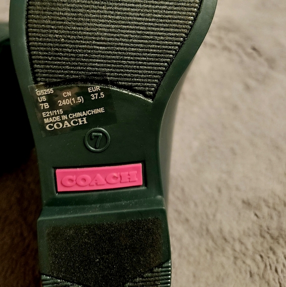 New Coach Women's Rain Bootie Size 7 US. Never worn. - Picture 6 of 7